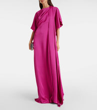 Safiyaa Reda gathered satin gown