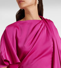 Safiyaa Reda gathered satin gown