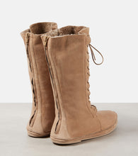 The Row Tyler suede lace-up boots