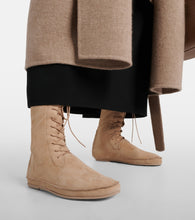 The Row Tyler suede lace-up boots