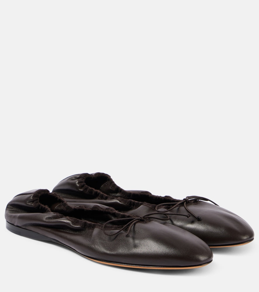 The Row Awar leather ballet flats - The Row Awar 皮革芭蕾平底鞋