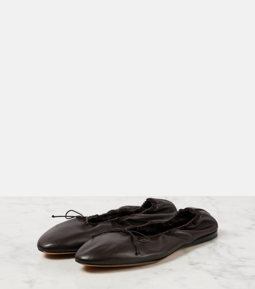 The Row Awar leather ballet flats