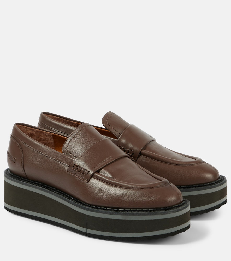 Clergerie Bahati leather platform loafers - Clergerie Bahati 皮革厚底乐福鞋