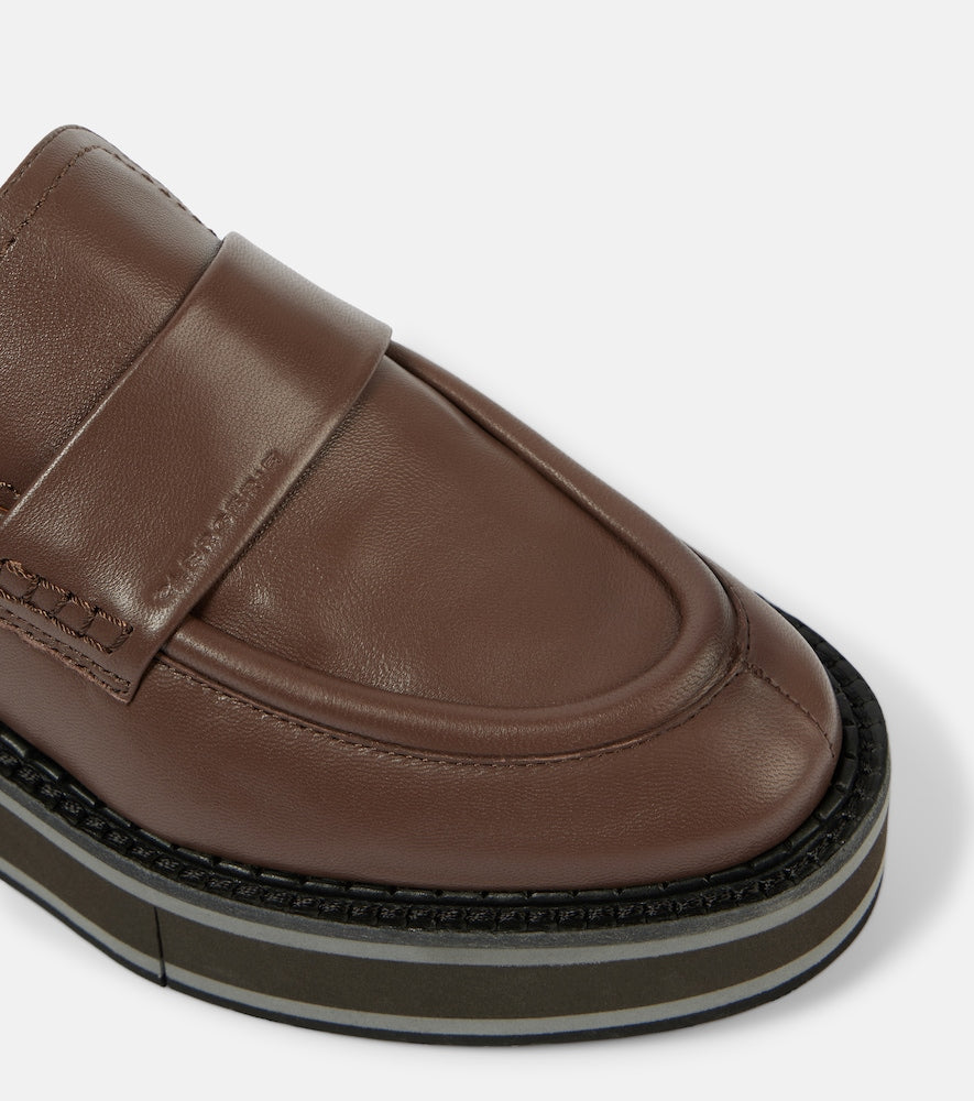 Clergerie Bahati leather platform loafers