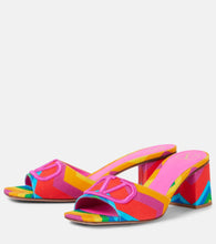 Valentino Garavani VLogo canvas mules