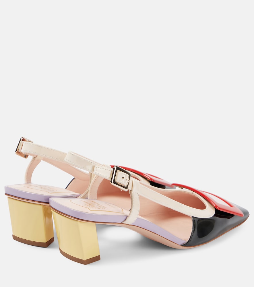 Roger Vivier Belle Vivier 45 leather slingback pumps