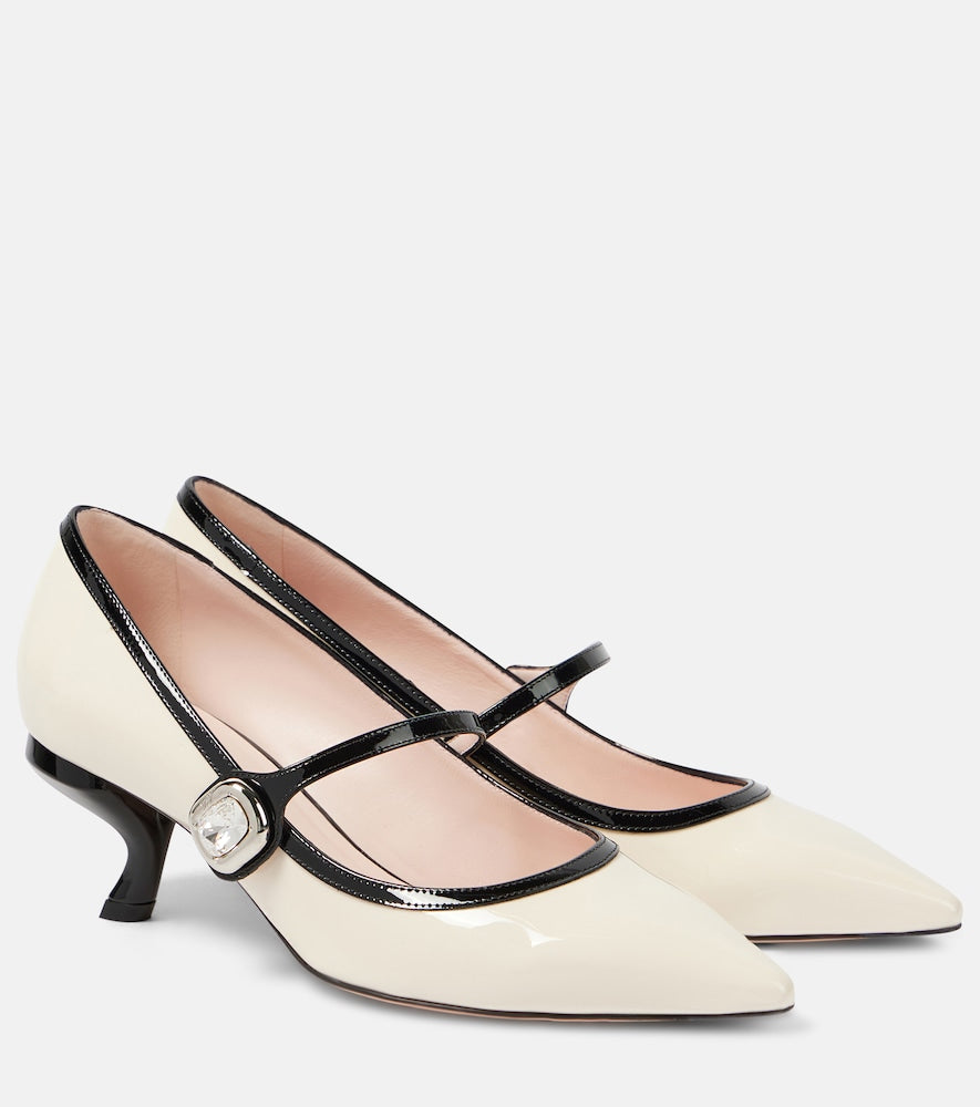 Roger Vivier Virgule 55 patent leather Mary Jane pumps - Roger Vivier Virgule 55 漆皮玛丽珍高跟鞋