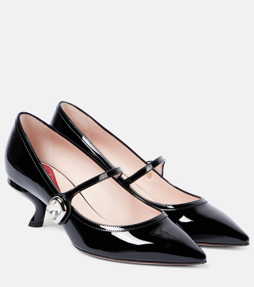 Roger Vivier Virgule Babies patent leather Mary Jane pumps - Roger Vivier Virgule Babies 漆皮玛丽珍高跟鞋