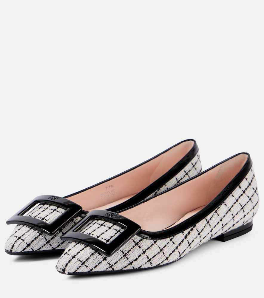 Roger Vivier Gommettine Bouclé ballet flats