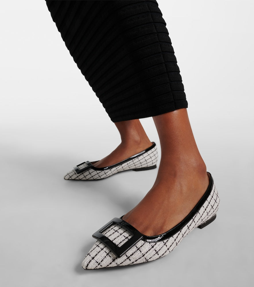 Roger Vivier Gommettine Bouclé ballet flats