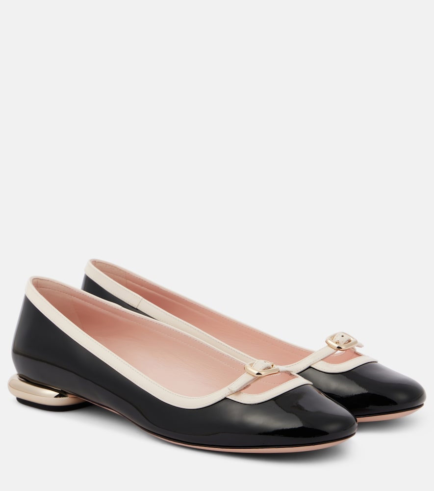 Roger Vivier Viv' Podium patent leather ballet flats - Roger Vivier Viv' Podium 漆皮芭蕾平底鞋