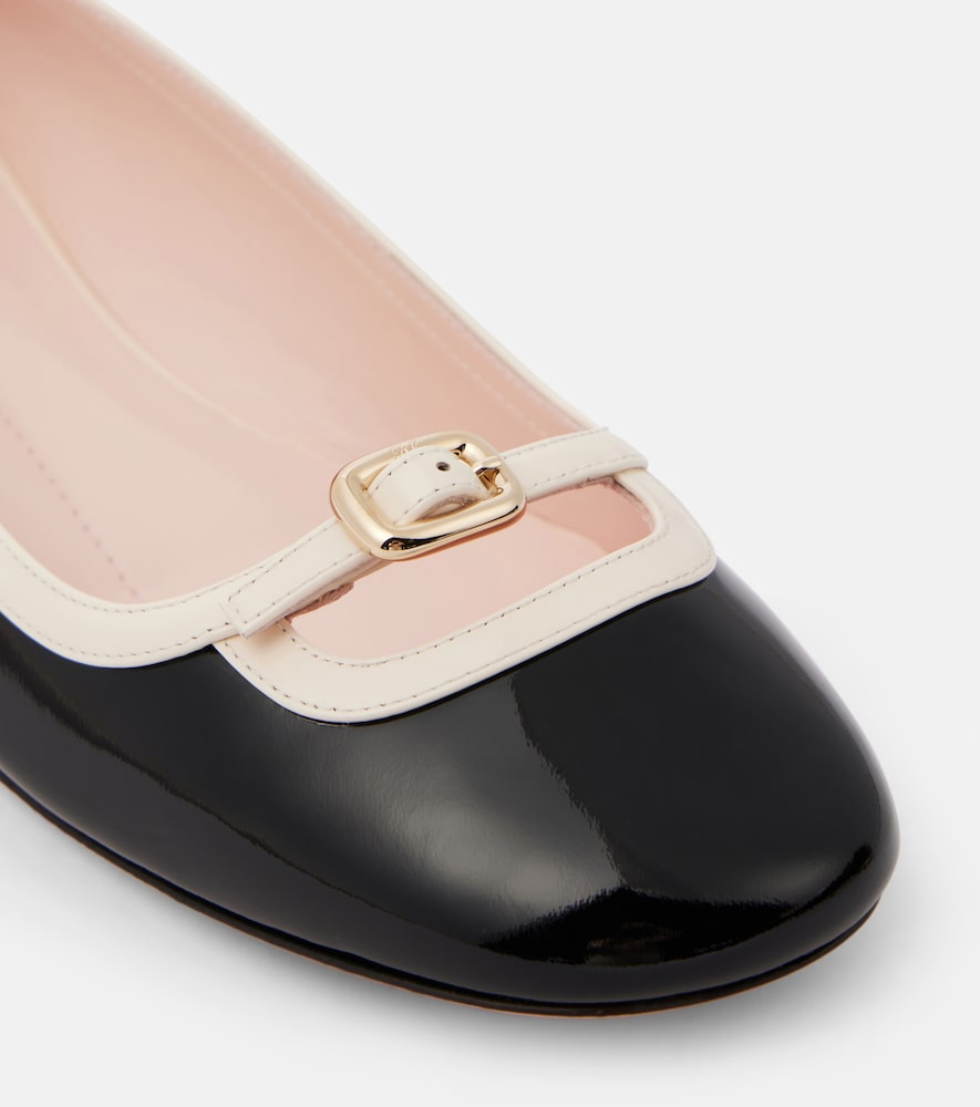 Roger Vivier Viv' Podium patent leather ballet flats