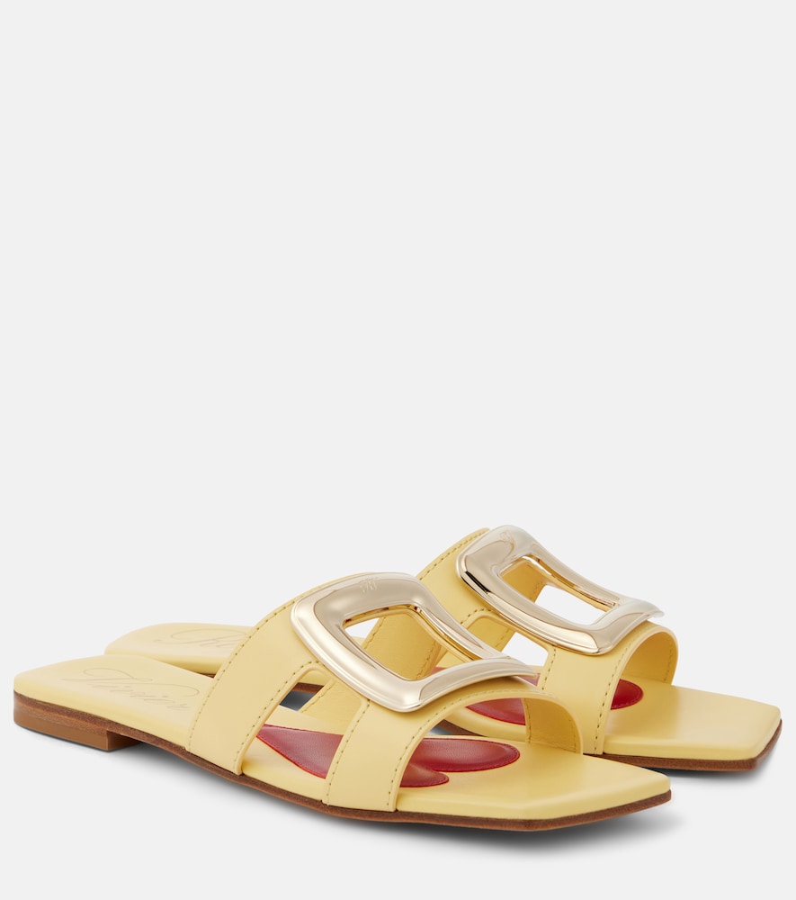 Roger Vivier Viv' By The Sea leather mules - Roger Vivier Viv' By The Sea 皮革穆勒鞋