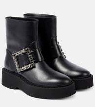 Roger Vivier Viv' Rangers leather combat boots - Roger Vivier Viv' Rangers 皮革军靴