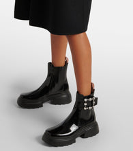 Roger Vivier Wallaviv patent leather Chelsea boots