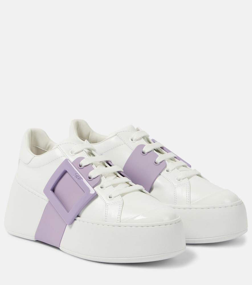 Roger Vivier Viv' Skate leather platform sneakers - Roger Vivier Viv' Skate 皮革厚底运动鞋
