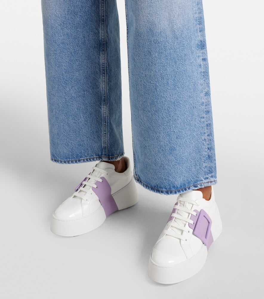 Roger Vivier Viv' Skate leather platform sneakers