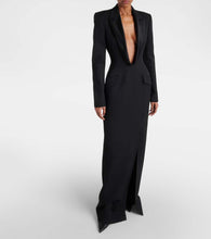 Alexander McQueen Wool tuxedo gown