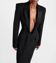 Alexander McQueen Wool tuxedo gown