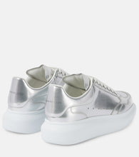 Alexander McQueen Oversized metallic leather sneakers