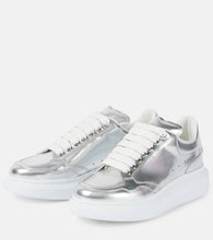 Alexander McQueen Oversized metallic leather sneakers