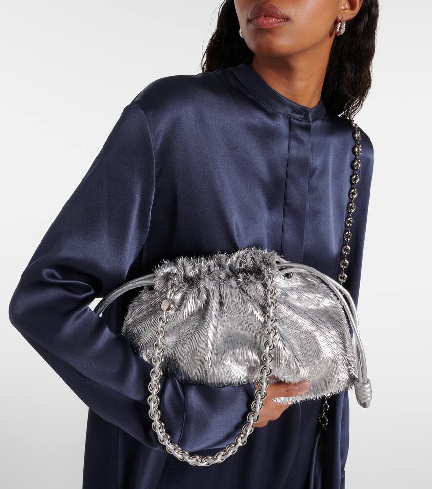 Loewe Flamenco metallic leather shoulder bag