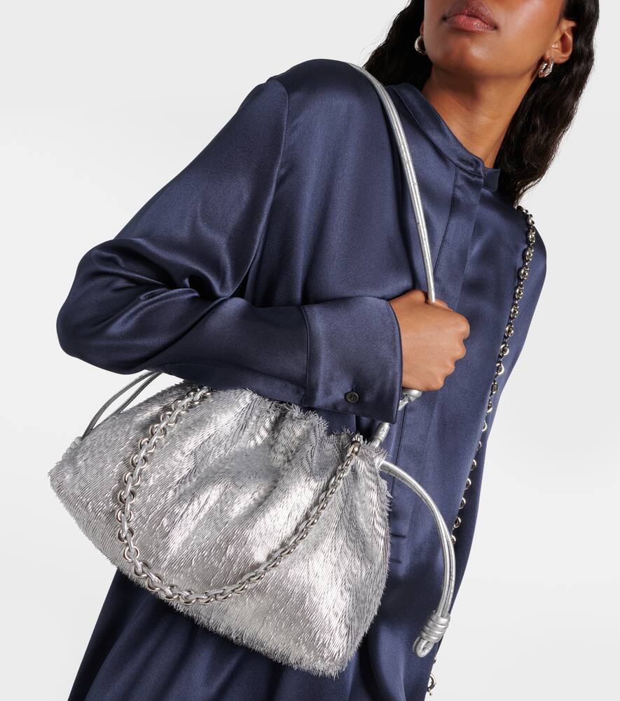 Loewe Flamenco metallic leather shoulder bag