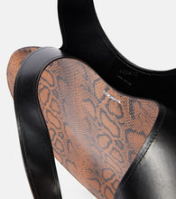 Coperni Heart snake-effect leather tote bag