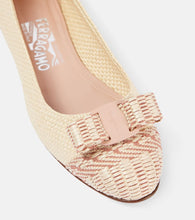 Ferragamo Varina raffia-effect ballet flats