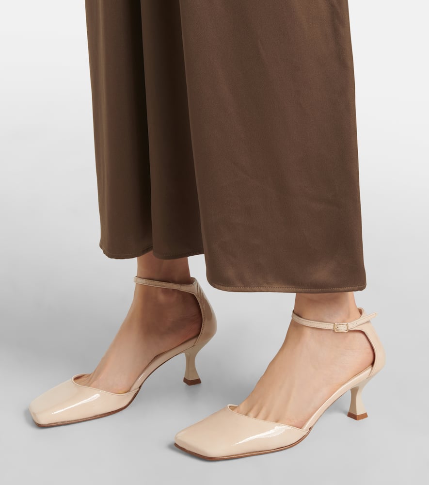 Souliers Martinez Fabiola patent leather slingback pumps