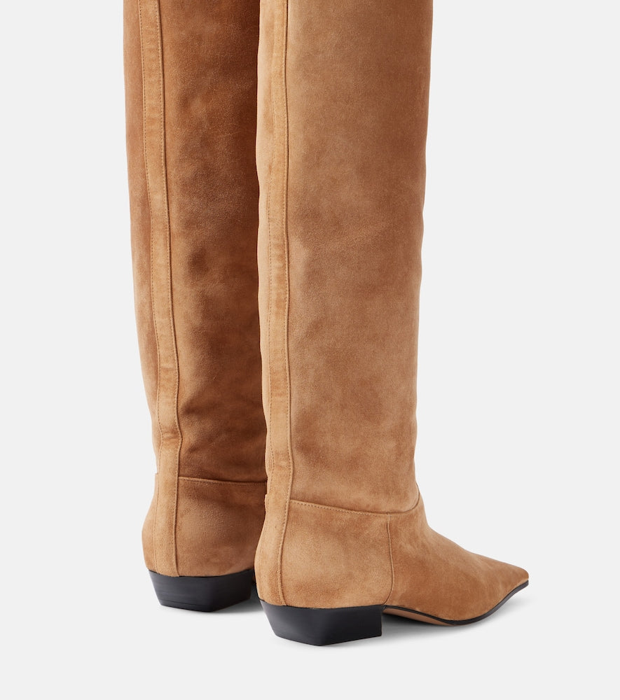 Khaite Marfa suede knee-high boots