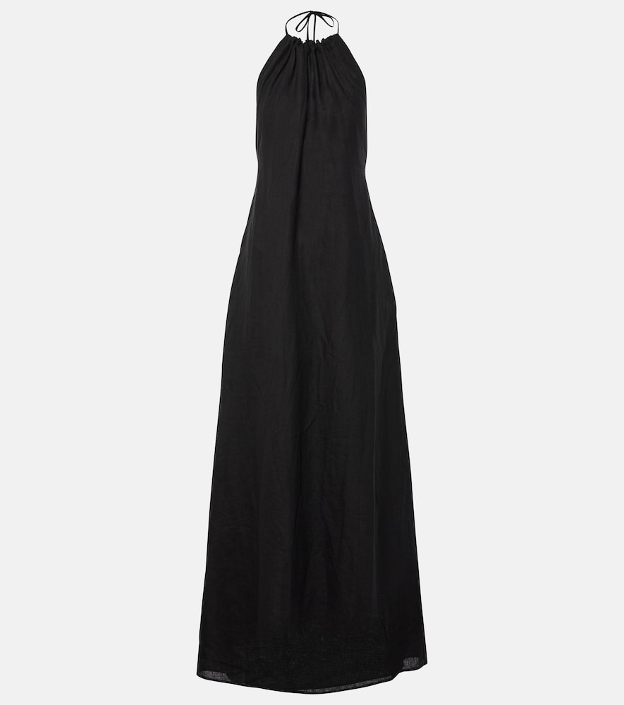 Nili Lotan Lelia halterneck linen maxi dress. Nili Lotan Lelia 挂脖亚麻超长连衣裙