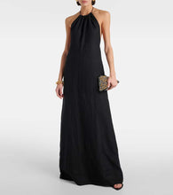 Nili Lotan Lelia halterneck linen maxi dress