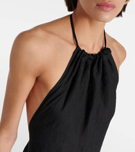 Nili Lotan Lelia halterneck linen maxi dress