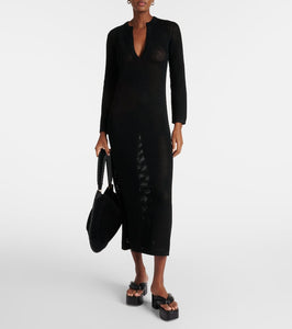Nili Lotan Zera open-knit cotton maxi dress