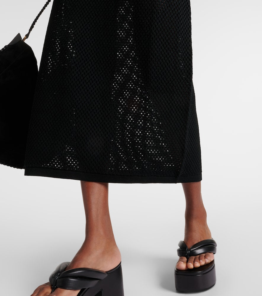 Nili Lotan Zera open-knit cotton maxi dress