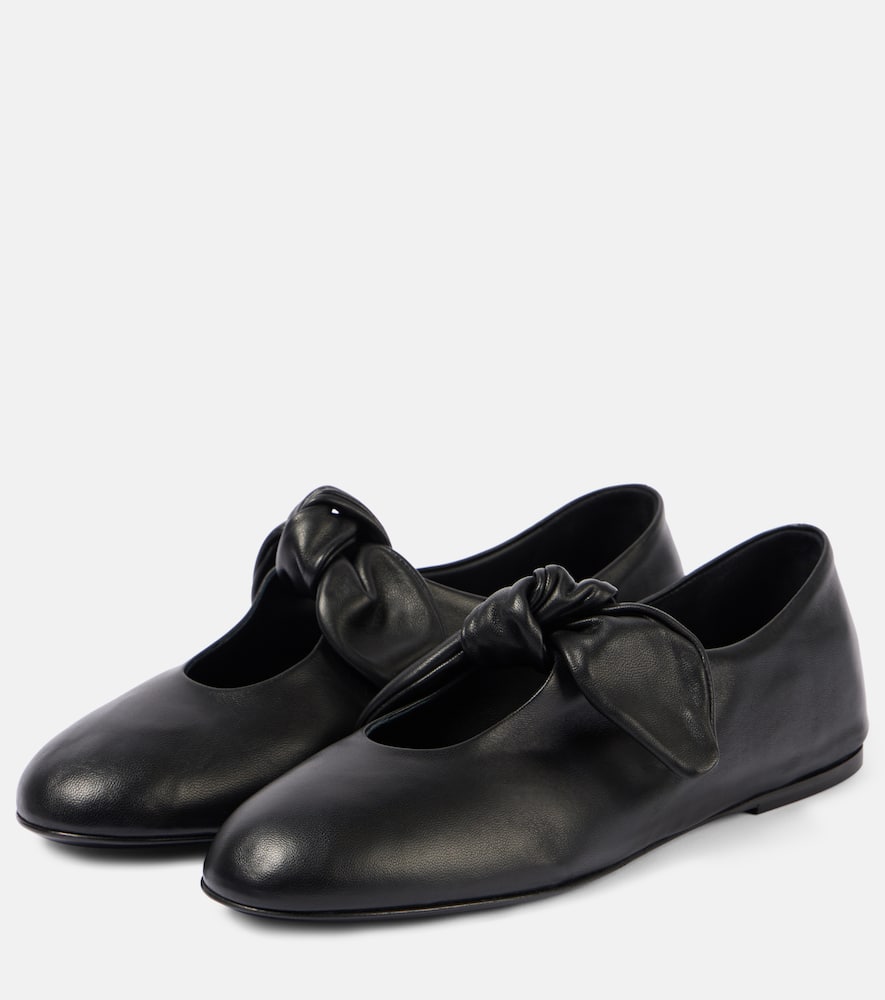 CO Bow-detail leather flats