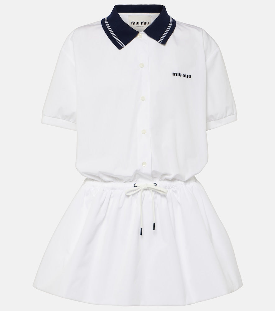 Miu Miu Logo cotton polo dress. Miu Miu Logo 棉质polo衫