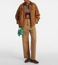 Miu Miu Logo suede jacket