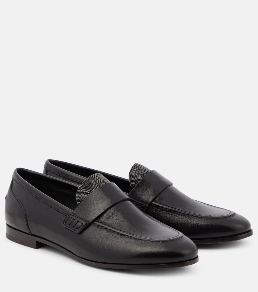 Brunello Cucinelli Monili leather loafers