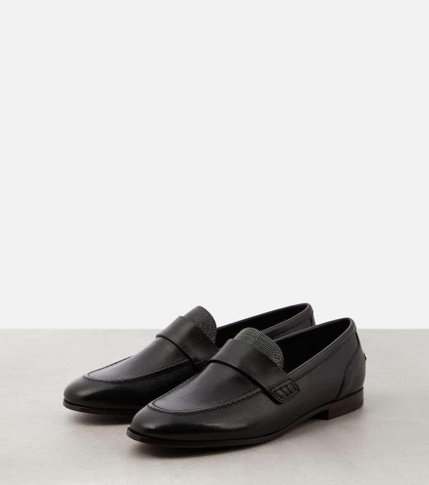 Brunello Cucinelli Monili leather loafers