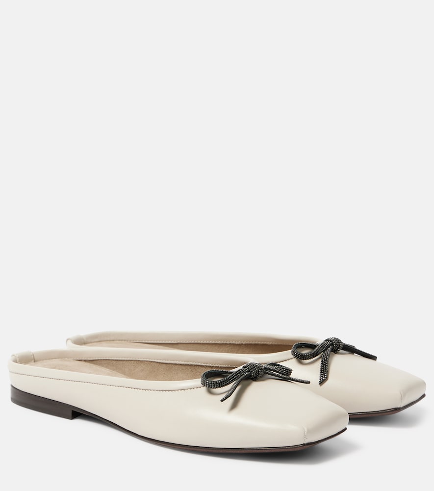 Brunello Cucinelli Monili leather mules - Brunello Cucinelli Monili 皮革穆勒鞋