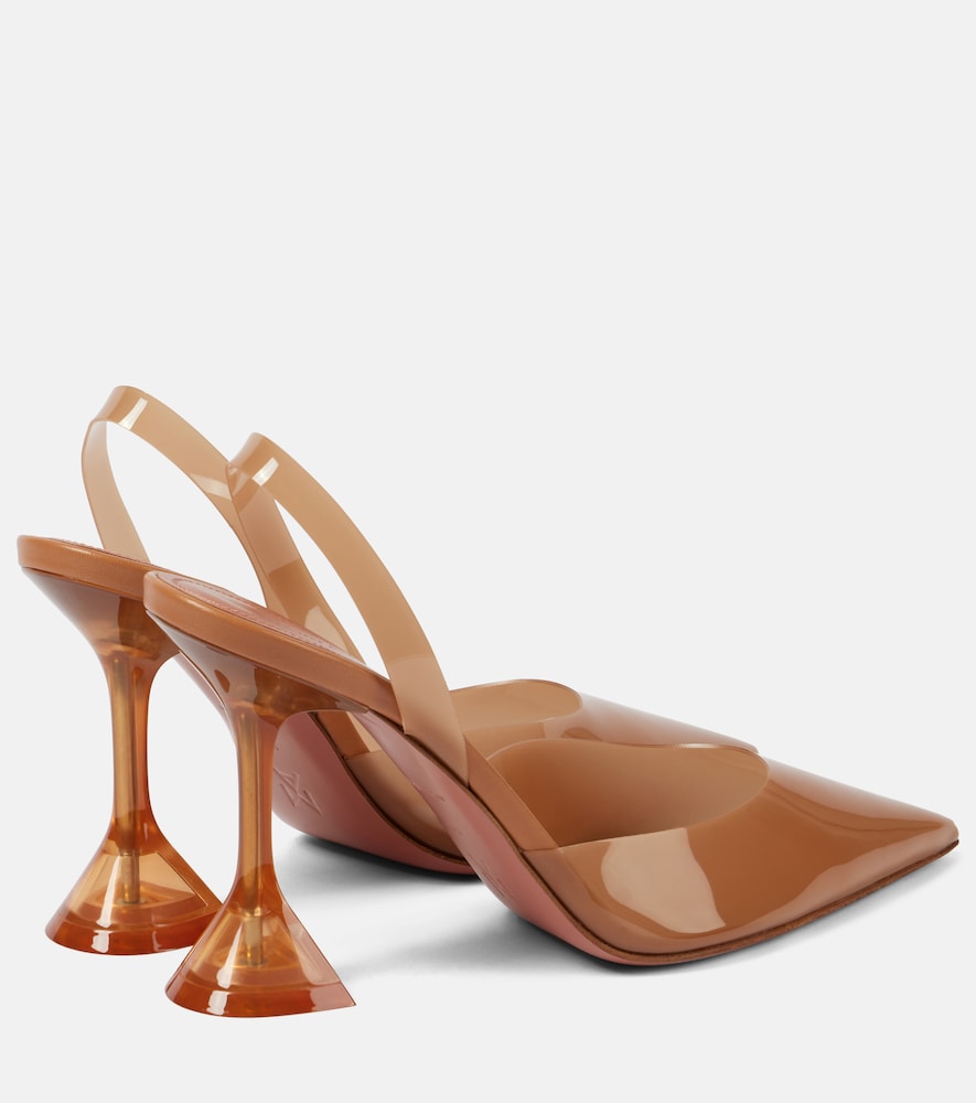 Amina Muaddi Holli Glass 95 PVC slingback pumps