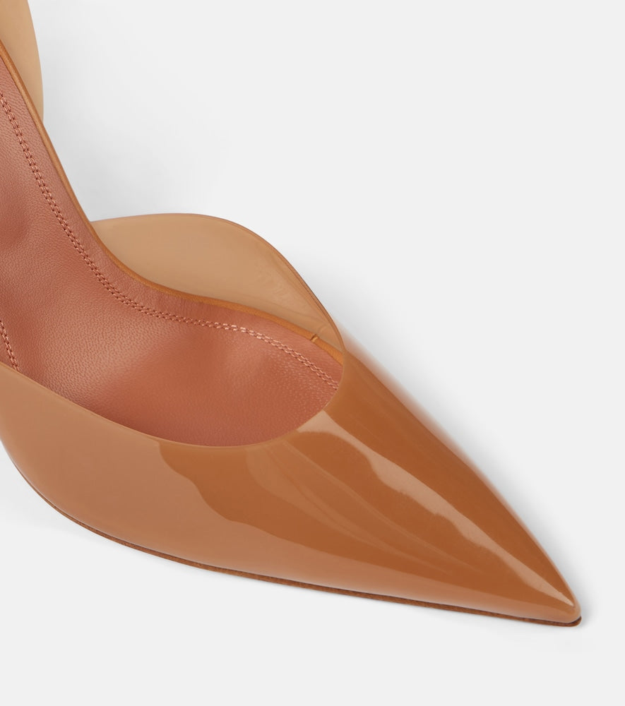 Amina Muaddi Holli Glass 95 PVC slingback pumps