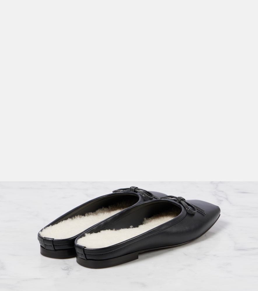 Brunello Cucinelli Monili shearling-lined leather mules