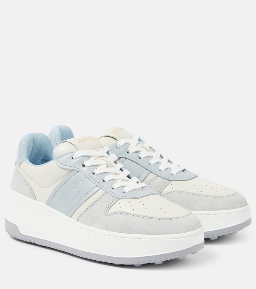 Tod's Leather-trimmed sneakers - Tod's 皮革饰边运动鞋