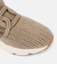 Tod's Leather-trimmed knit sneakers