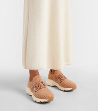 Tod's Kate leather-trimmed slip-on sneakers