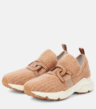 Tod's Kate leather-trimmed slip-on sneakers