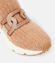 Tod's Kate leather-trimmed slip-on sneakers